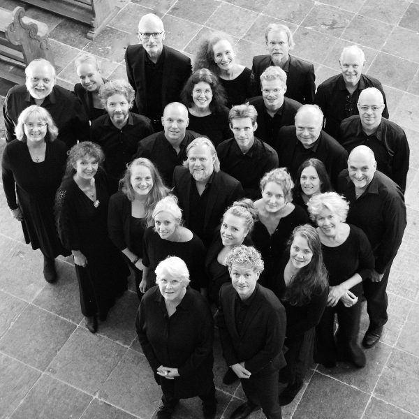 Vocaal ensemble Ludens tijdens uitvoering van Canto Ostinato