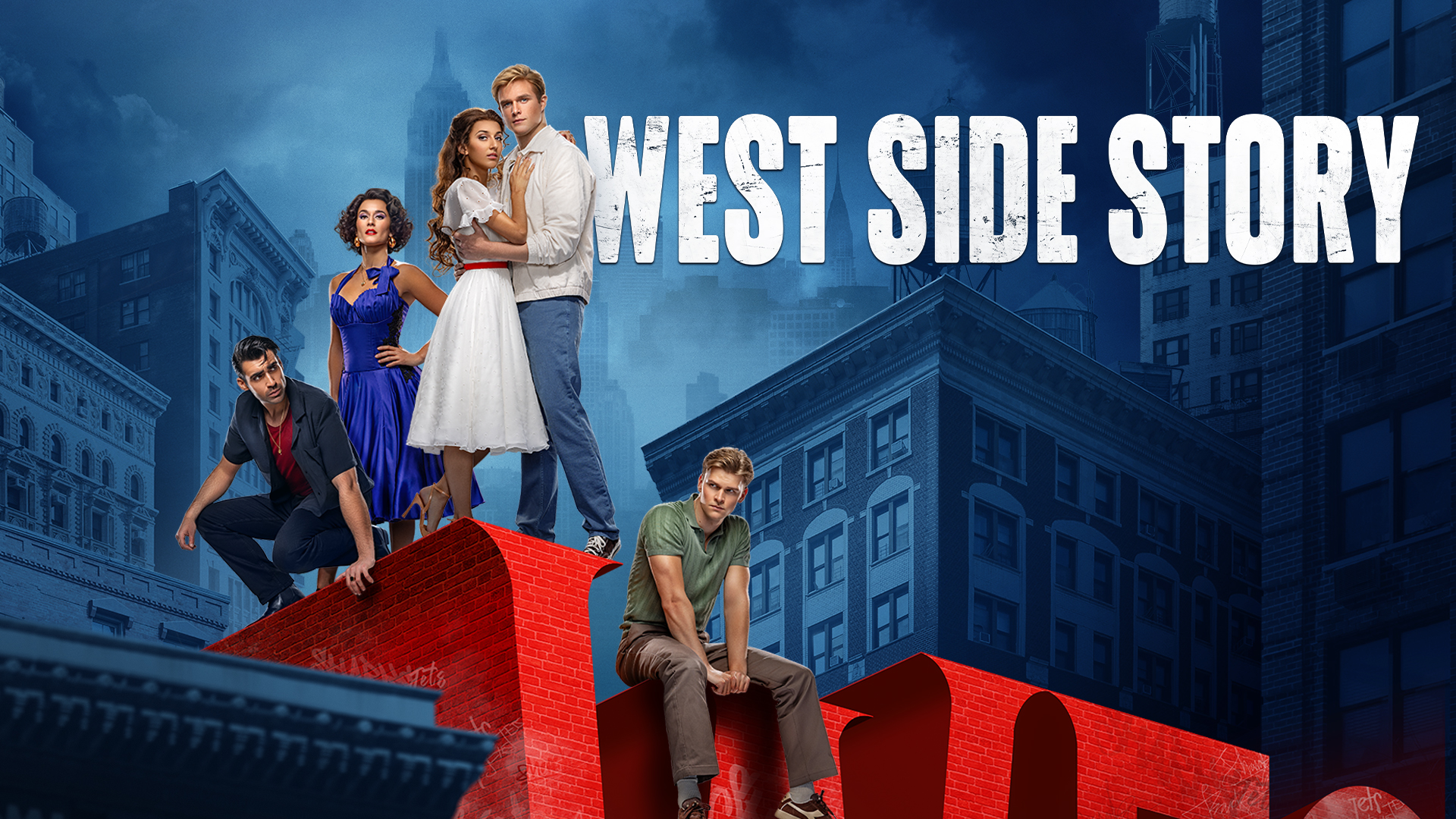 De cast van de musical West Side Story, die in juni te zien is in Theater de Spiegel in Zwolle