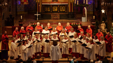 Koor Anthem tijdens een concert met Anglicaanse kerkmuziek in Zwolle