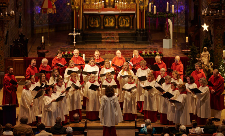 Koor Anthem tijdens een concert met Anglicaanse kerkmuziek in Zwolle