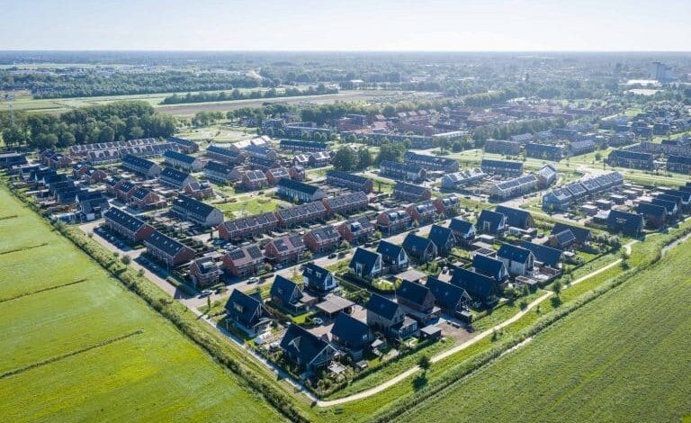 Gebied in Nieuwveense Landen in Meppel waar nieuwe voorzieningen en mogelijk een wijkcentrum komen
