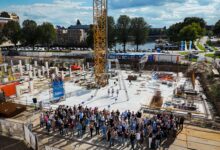 Bouw van nieuwbouwproject De Zwaan aan de Schuttevaerkade in Zwolle