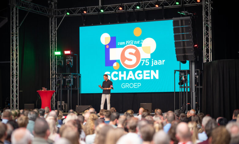 Medewerkers van Schagen Groep tijdens het 75-jarig jubileum in 2026