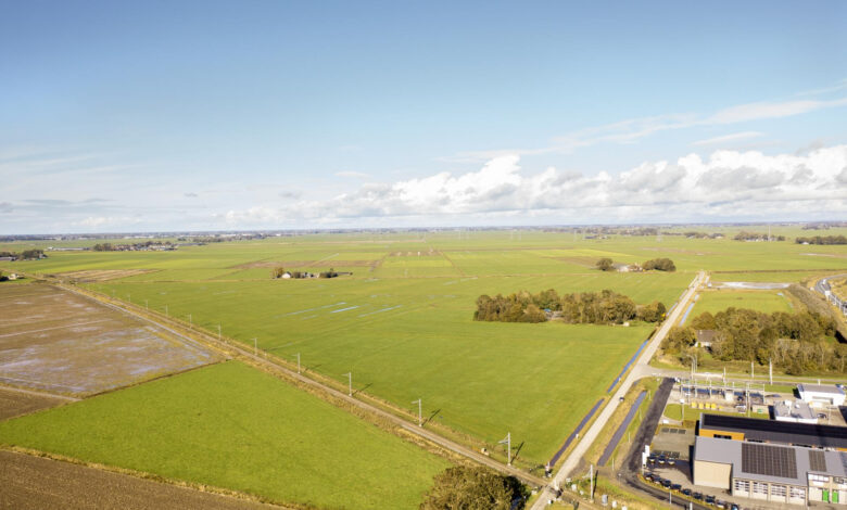 Plangebied van de nieuwe woonbuurt Broeks in Breecamp-West bij Stadshagen in Zwolle