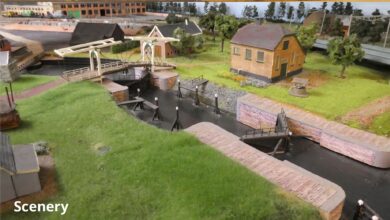 Modelspoorbaan van de Vereniging van Modelbouwers Regio Zwolle tijdens de open dag