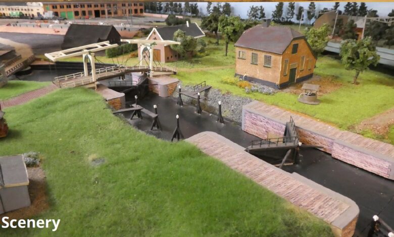 Modelspoorbaan van de Vereniging van Modelbouwers Regio Zwolle tijdens de open dag