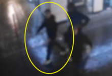 Door de politie geblurde camerabeelden van de mishandeling op de Wheem in Meppel