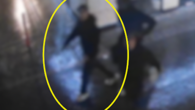 Door de politie geblurde camerabeelden van de mishandeling op de Wheem in Meppel