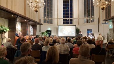 Historisch interieur van Boekhandel Van der Velde in de Broeren in Zwolle